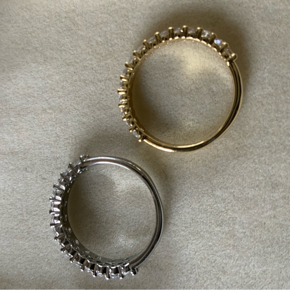 NORDSTROM RACK Two-Tone Pavé CZ Ring Set - Picture 10 of 12